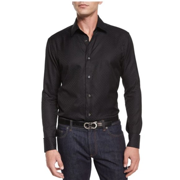 Salvatore Ferragamo Other - 🕺HOST PICK🕺Salvatore Ferragamo Gancini Button-Down in Black